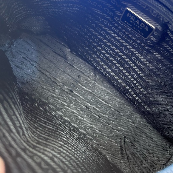PRADA BAG SHOULDER BAG BLACK NYLON - Picture 14 of 16